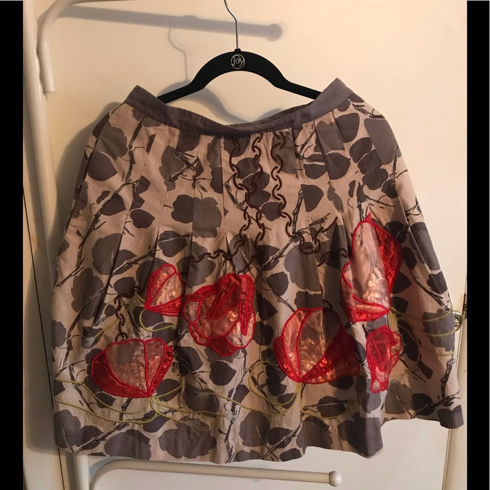 Anthropologie floral print skirt -size 6